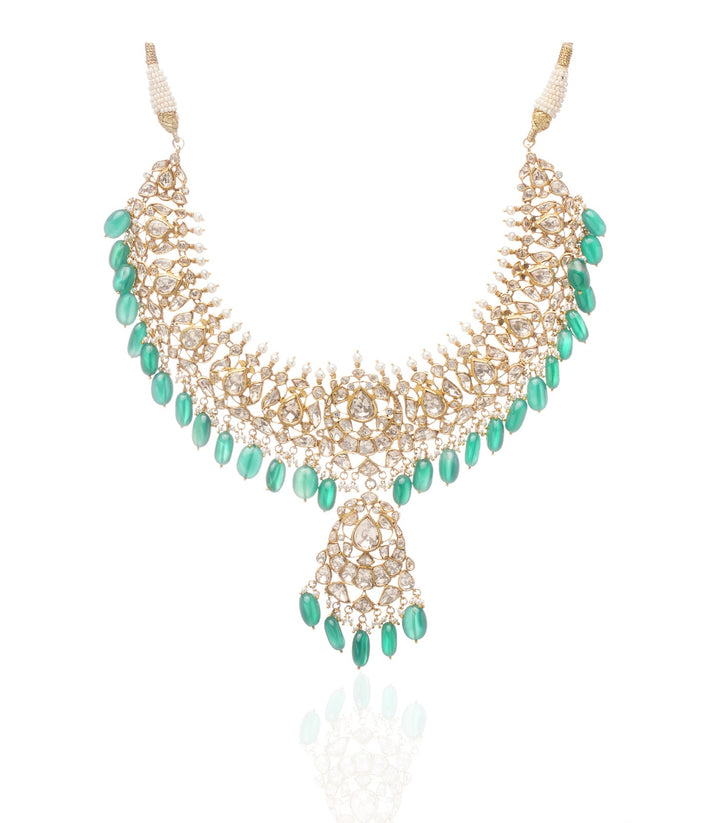 YAASHI GREEN MOISSANITE NECKLACE SET
