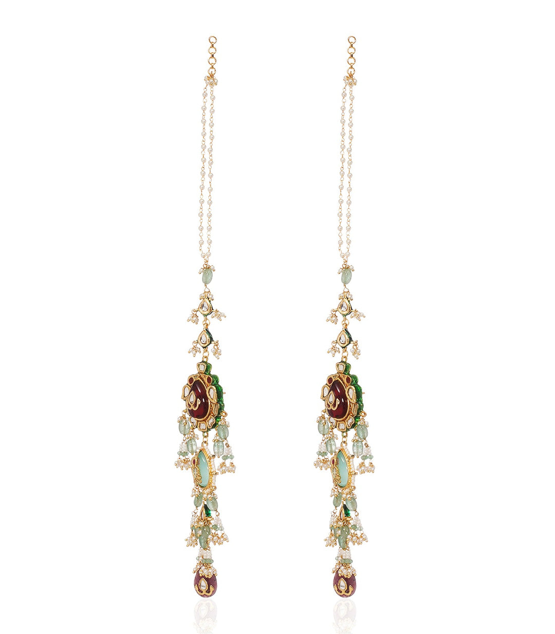 GAVINI RED KUNDAN STATEMENT EARRING