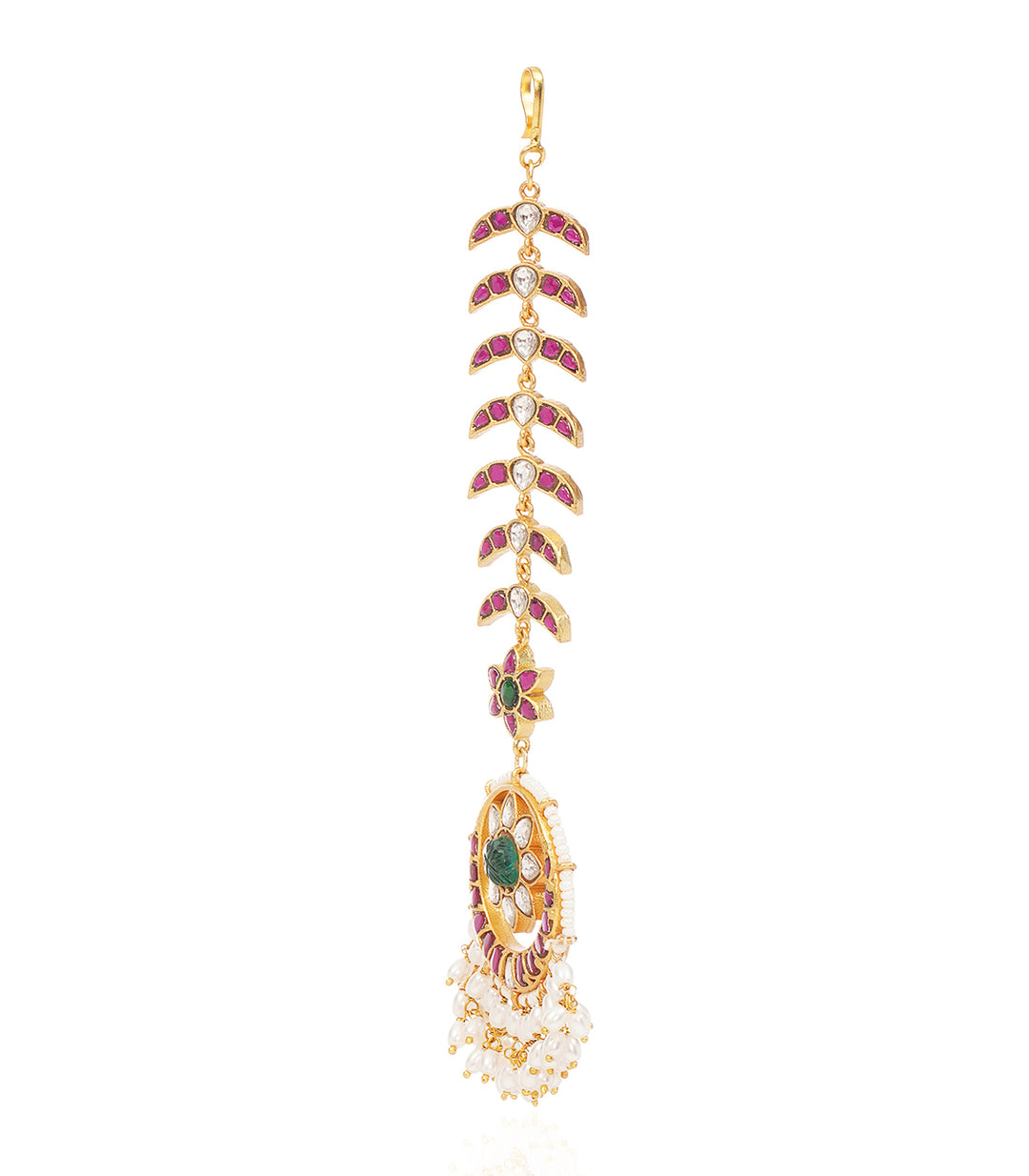 PRISHA RED & GREEN KUNDAN TIKKA