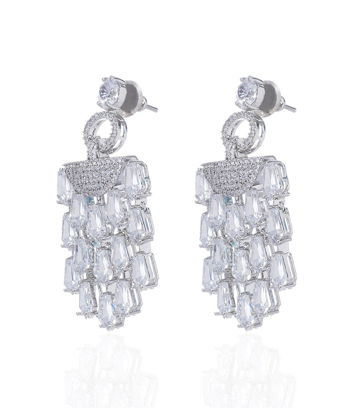 EVERLY WHITE ZIRCON STATEMENT EARRING