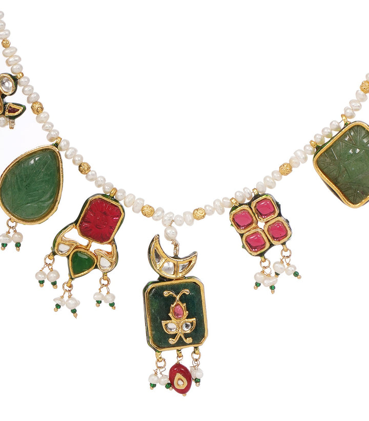 PAHAL NAVRATAN KUNDAN LONG NECKLACE