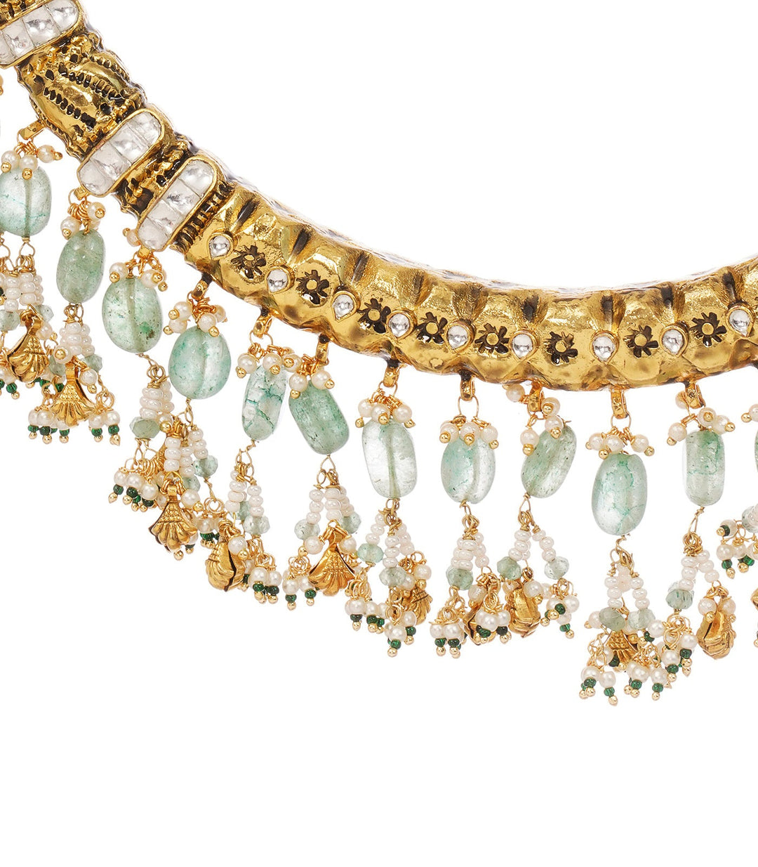 AGASTYA GREEN KUNDAN NECKLACE SET