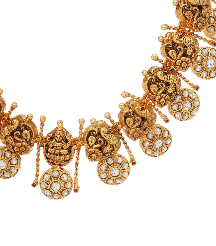 GAURAWI GOLD KUNDAN NECKLACE SET