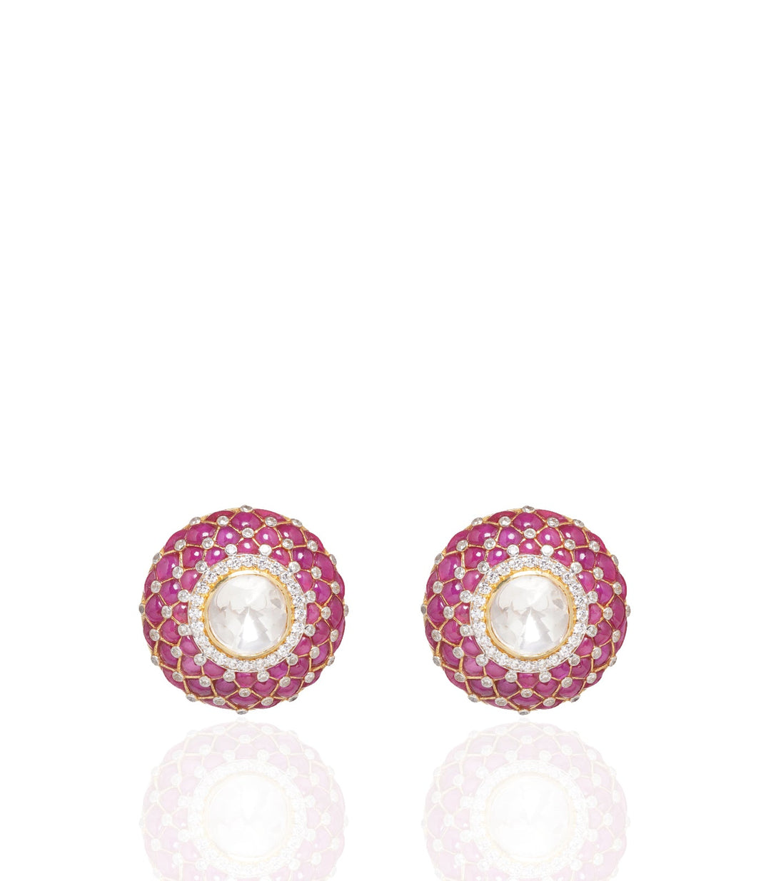 TRISHA RUBY MOISSANITE STUD