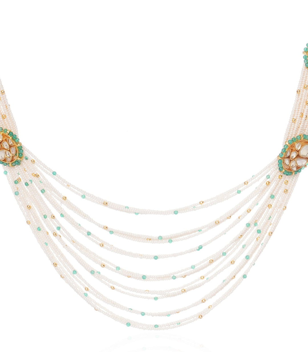 PARVATI GREEN KUNDAN GROOM NECKLACE