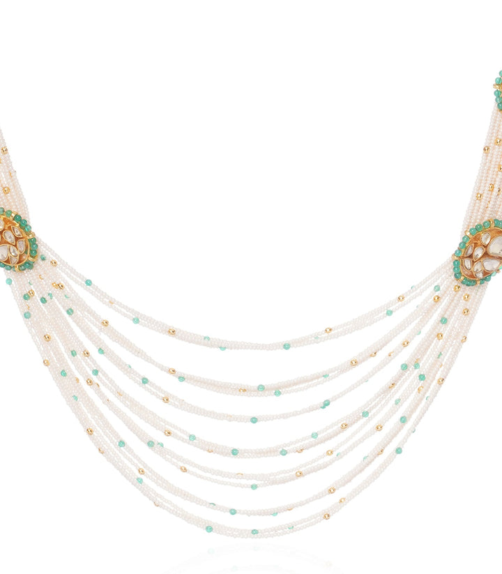 PARVATI GREEN KUNDAN GROOM NECKLACE