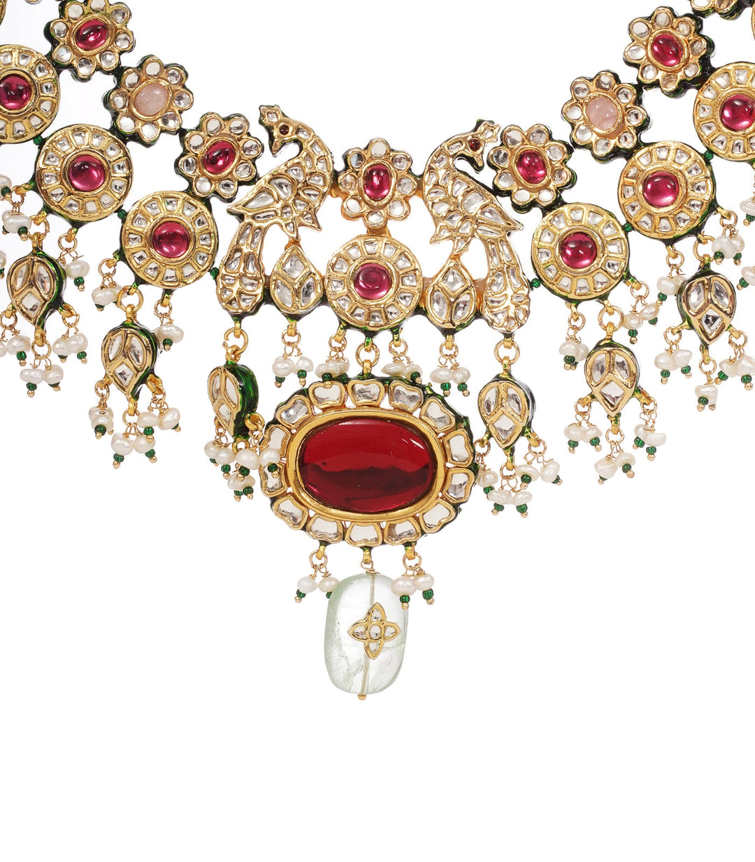 SUMAYA RED KUNDAN NECKLACE SET