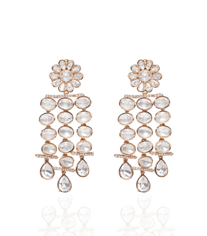 Aprajita Three Line Polki Necklace Set