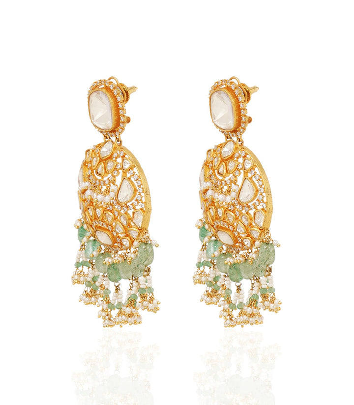 SHIVANYA  GOLD PLATED MOISSANITE CHANDBALI