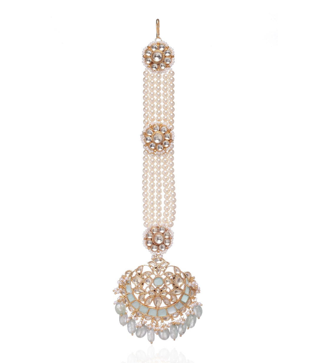 AASHIMA MINT KUNDAN TIKA WITH GREEN DROPS