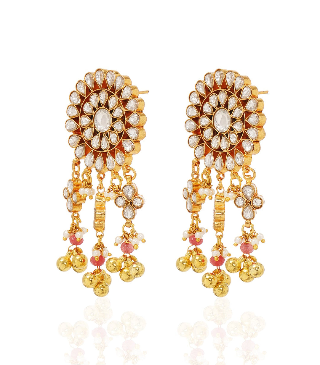 INDI WHITE KUNDAN STUD