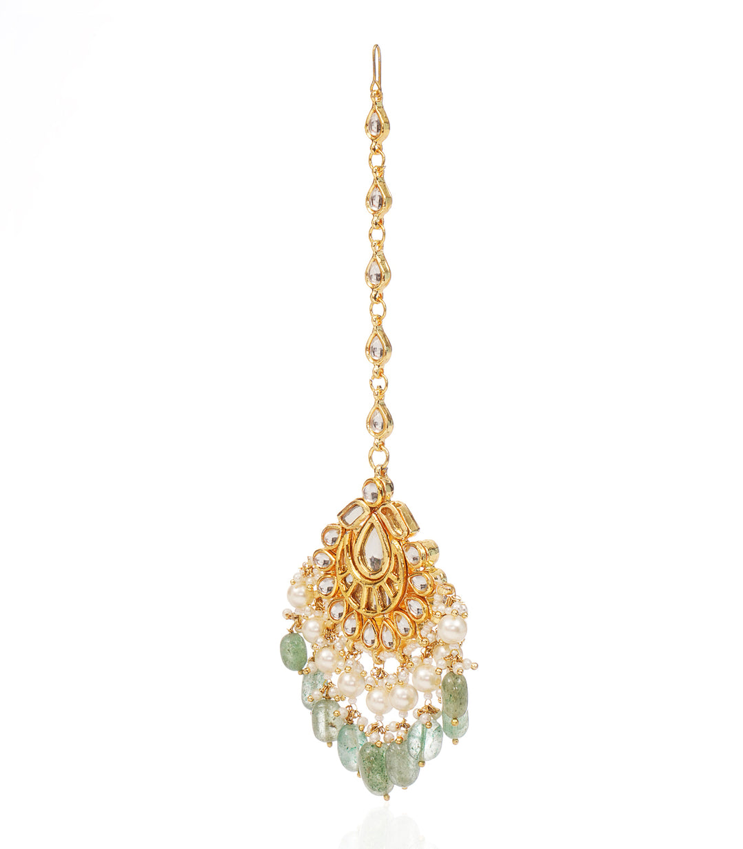 PURNIMA GREEN KUNDAN TIKKA