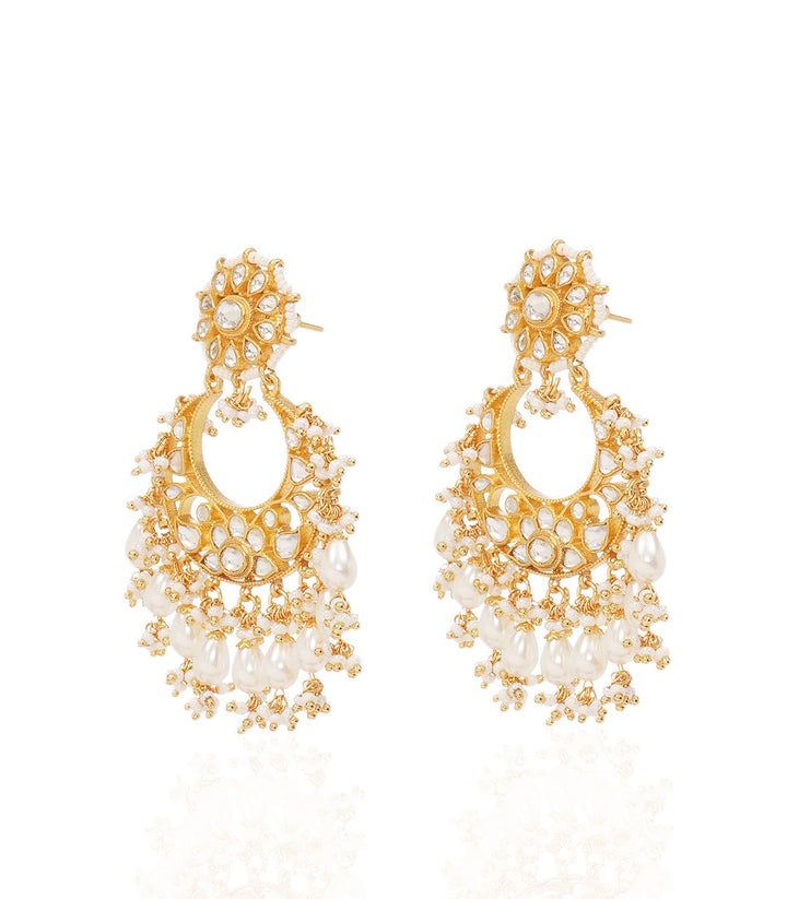 KERANI WHITE KUNDAN CHANDBALI