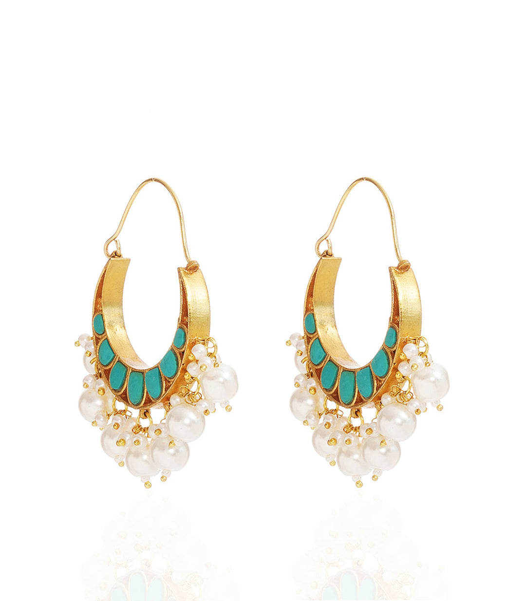 KAUSHINI TURQUOISE KUNDAN CHANDBALI