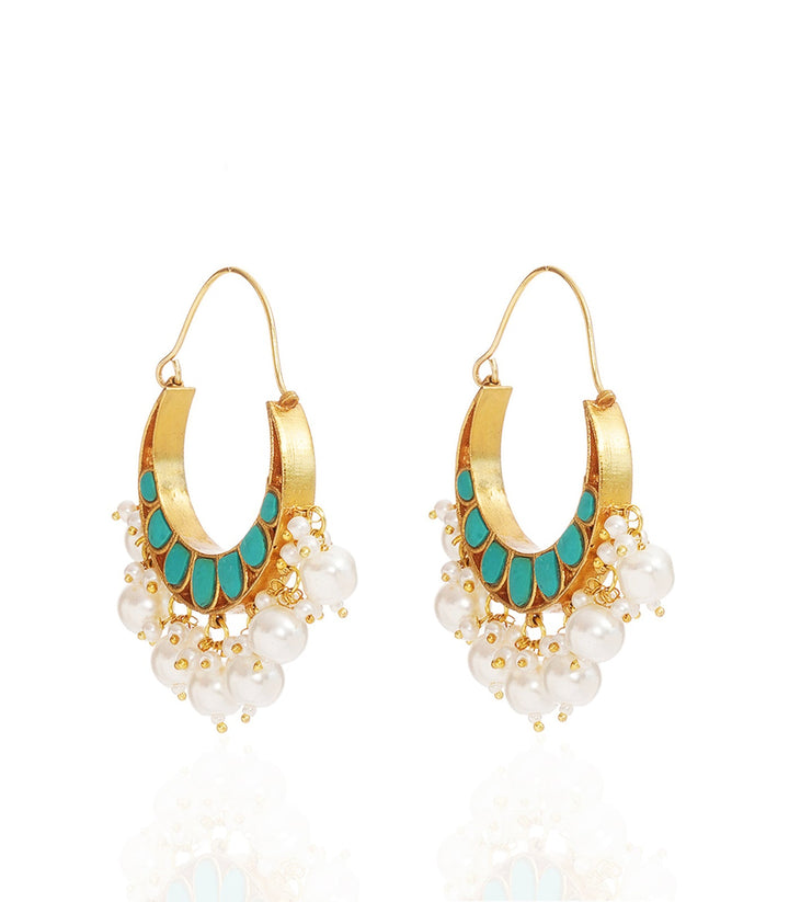 KAUSHINI TURQUOISE KUNDAN CHANDBALI