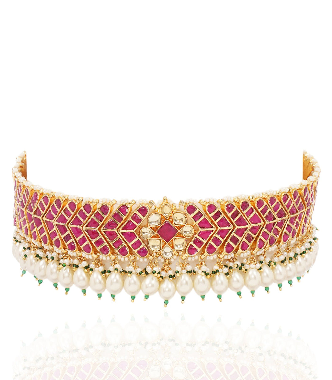 UNNATI RED KUNDAN CHOKER