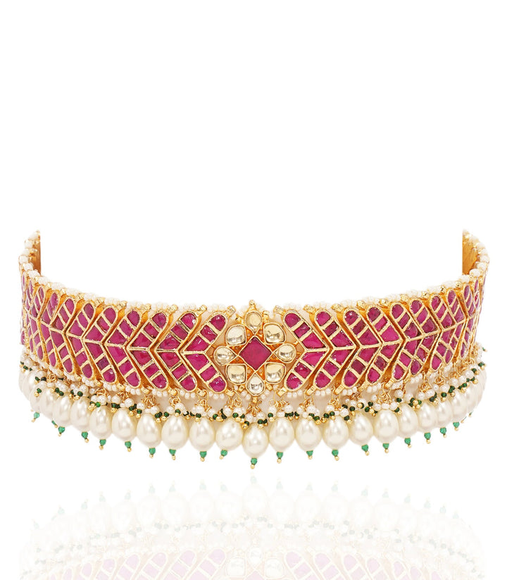 UNNATI RED KUNDAN CHOKER