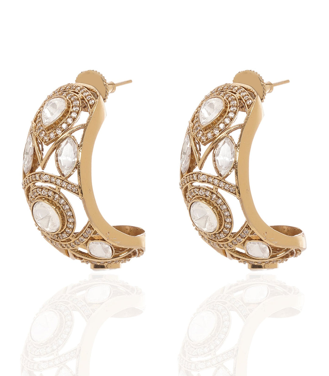 YAMINI ANTIQUE FINISH POLKI STUD