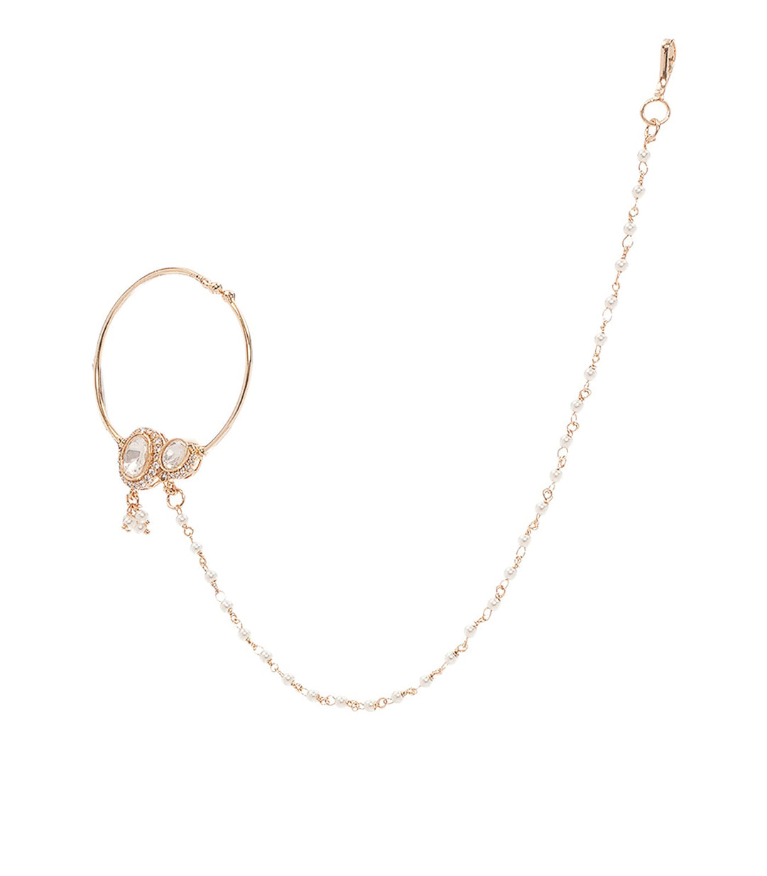 NEHA WHITE POLKI NOSE RING