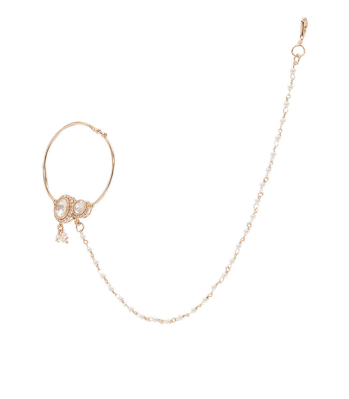 NEHA WHITE POLKI NOSE RING
