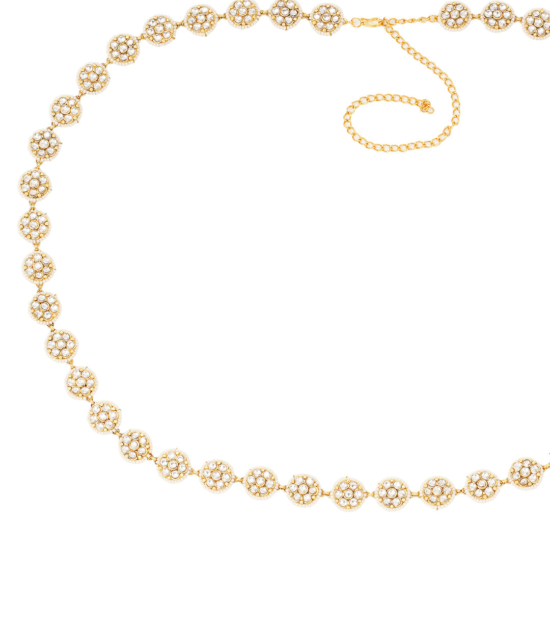 SAINA WHITE KUNDAN WAIST BELT