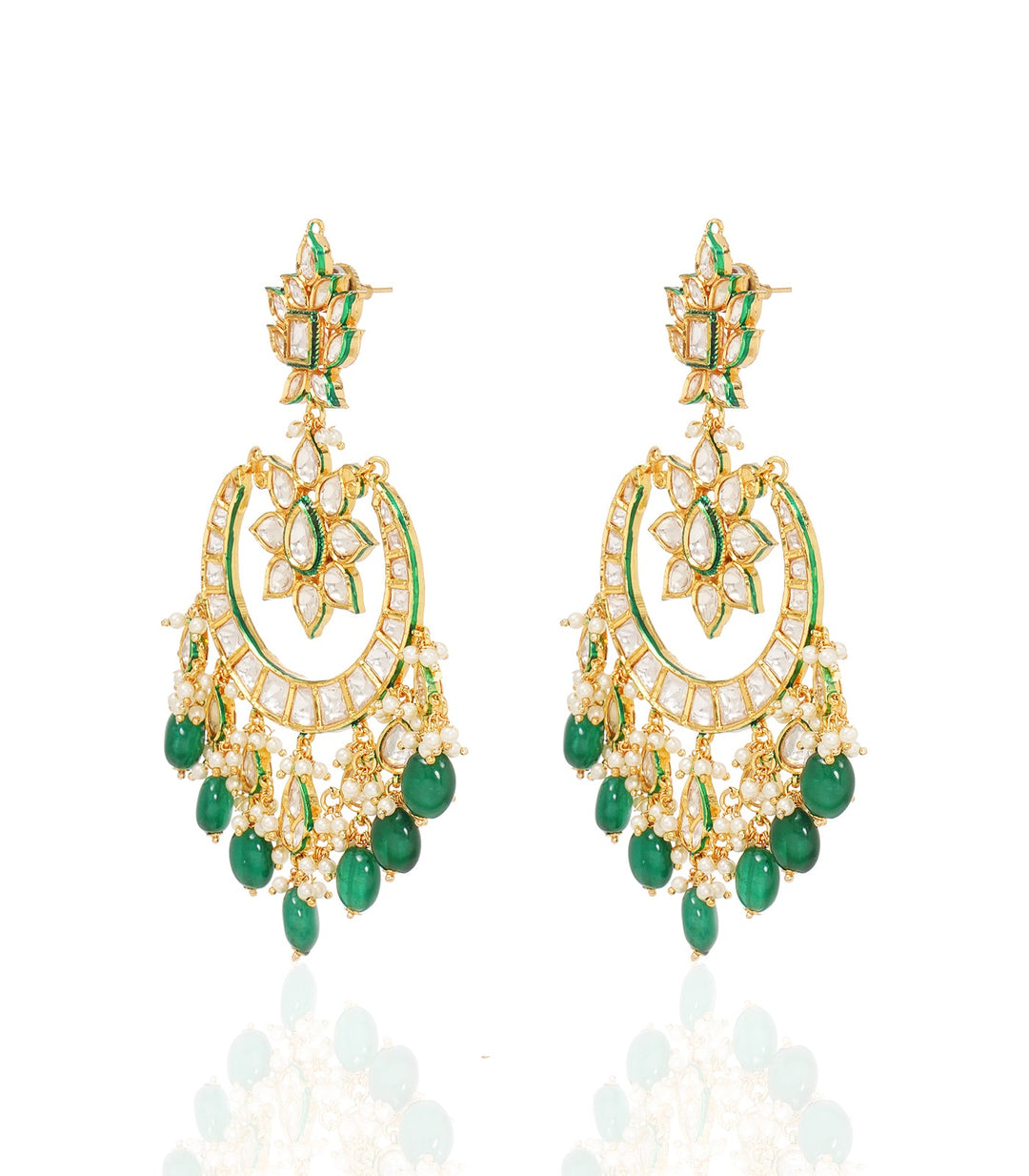 KOMAL GREEN KUNDAN CHANDBALI