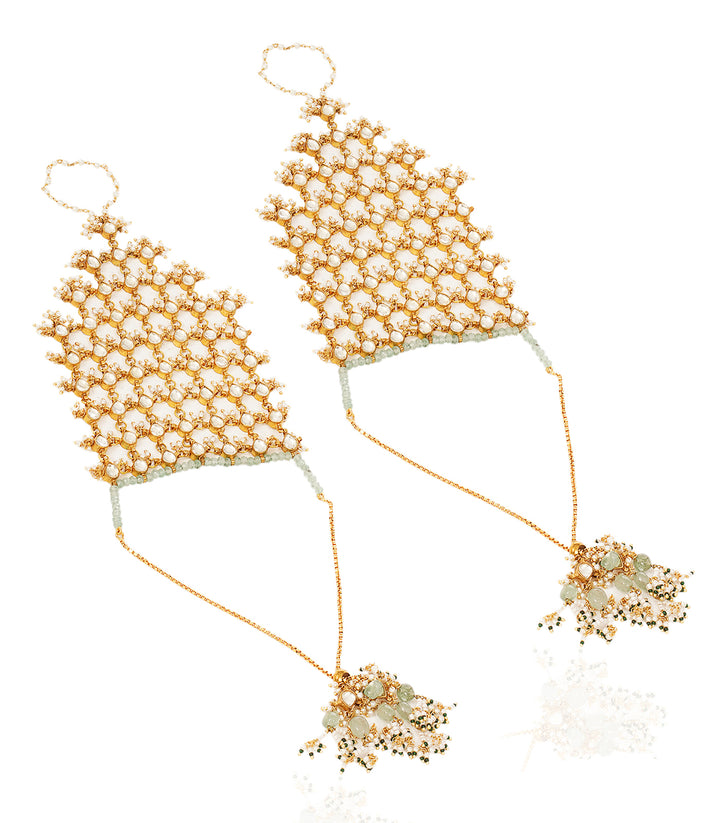 KAMINI GREEN KUNDAN HATHPHOOL