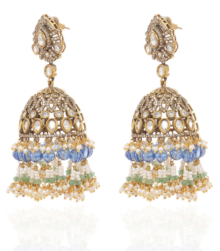 SHRUTII ANTIQUE FINISH POLKI JHUMKA