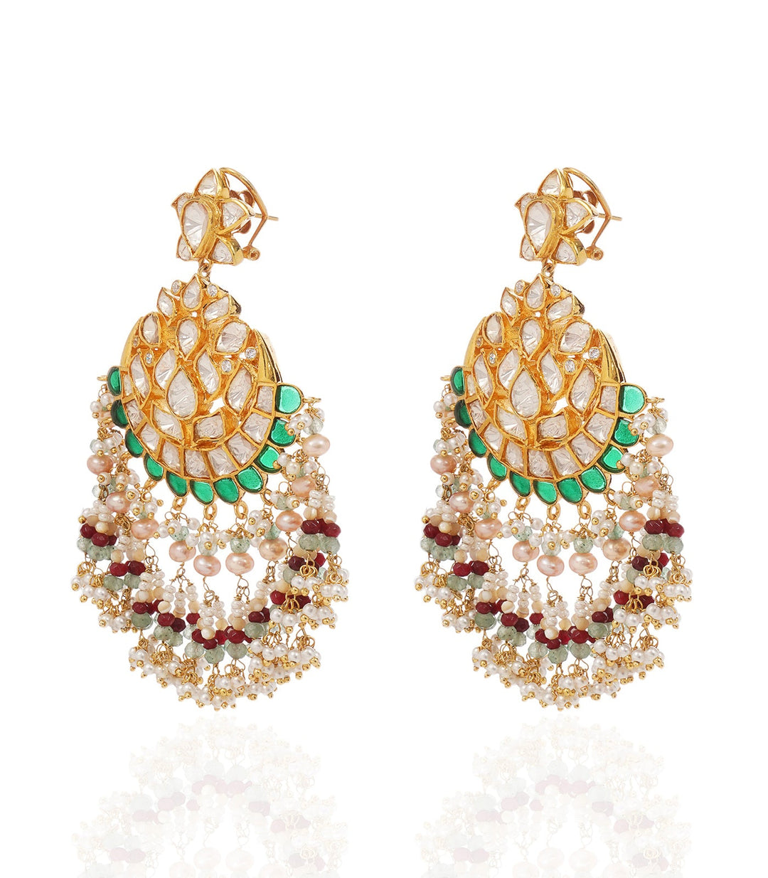 KANISHKA GREEN MOISSANITE CHANDBALI