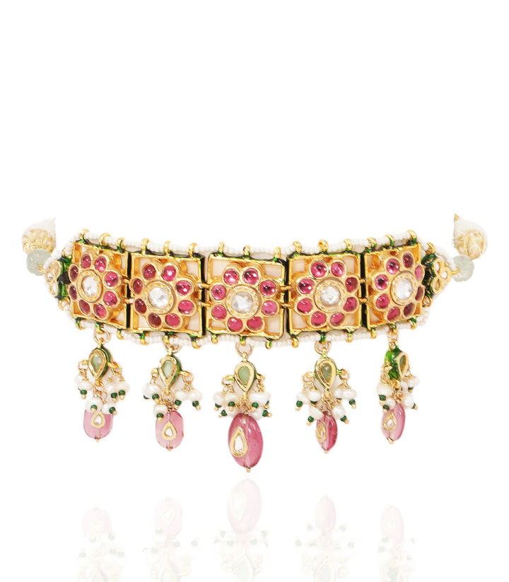 DEVISHA RED KUNDAN CHOKER