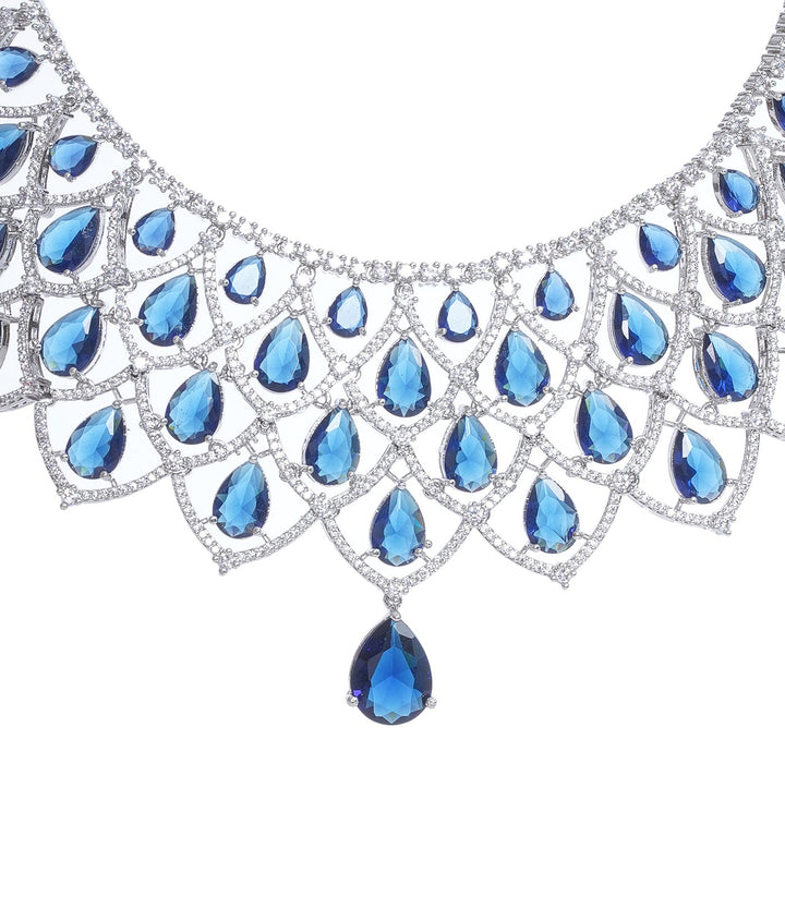 MAHI BLUE ZIRCON NECKLACE SET