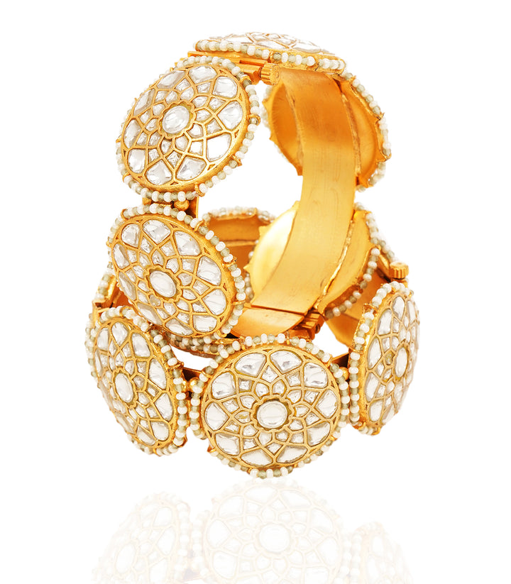 ZOYA WHITE KUNDAN BANGLES
