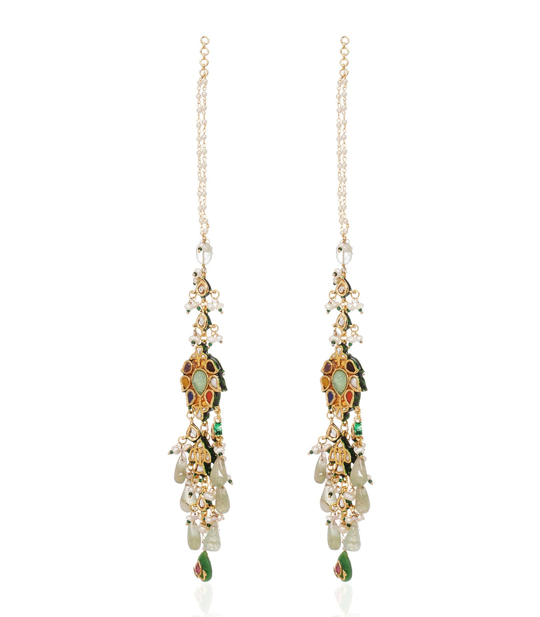 GITALI NAVRATAN KUNDAN STATEMENT EARRING