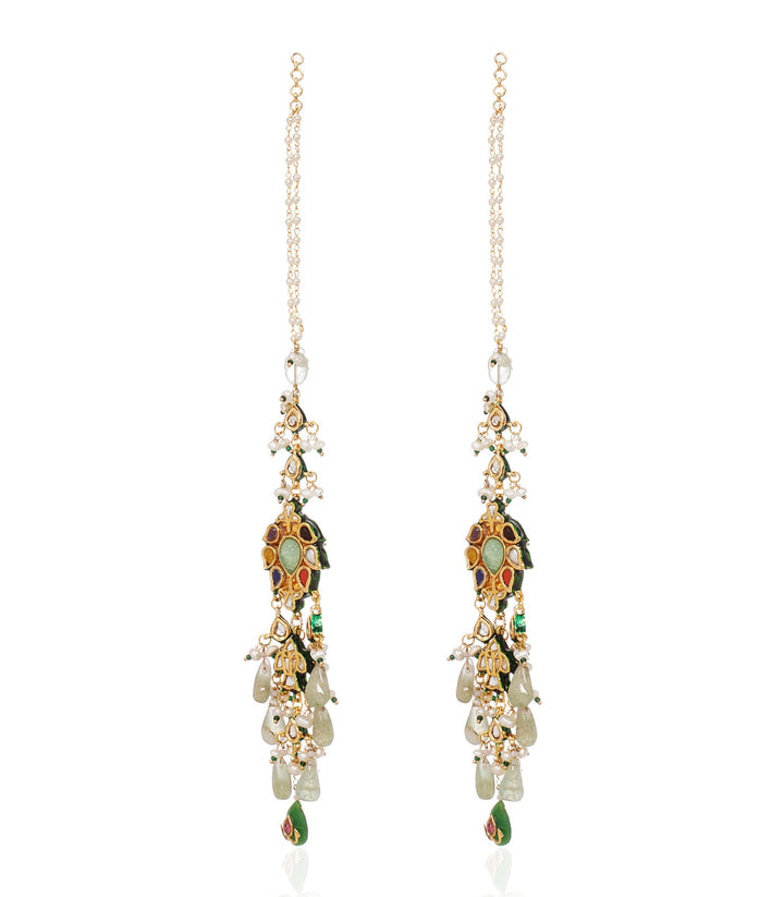 GITALI NAVRATAN KUNDAN STATEMENT EARRING