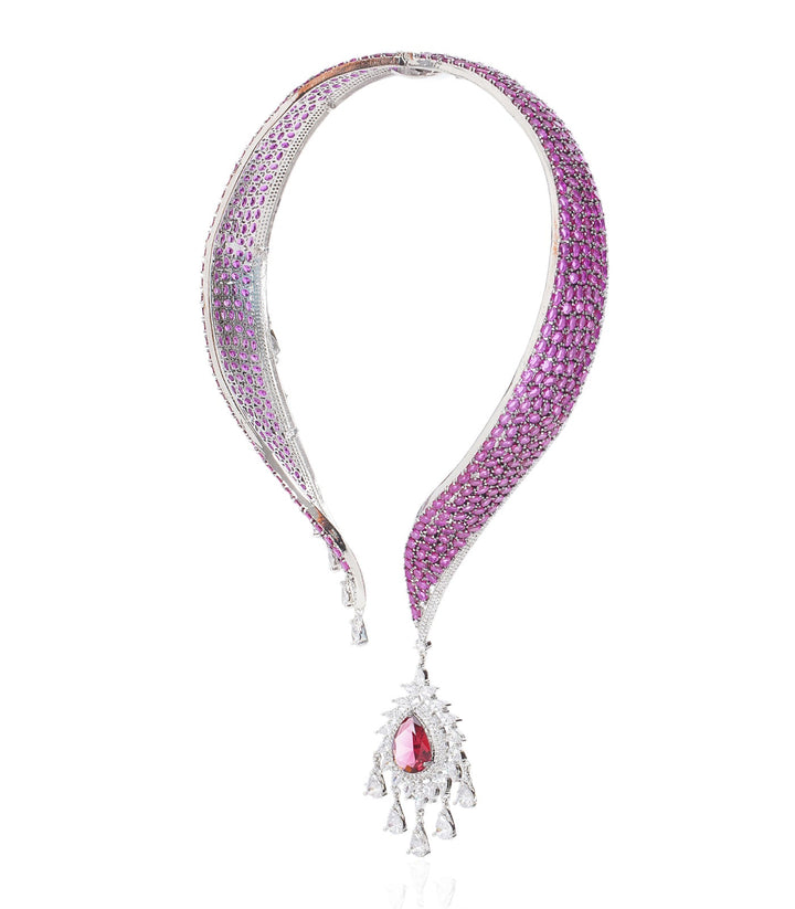 ZOE PURPLE ZIRCON NECKLACE SET