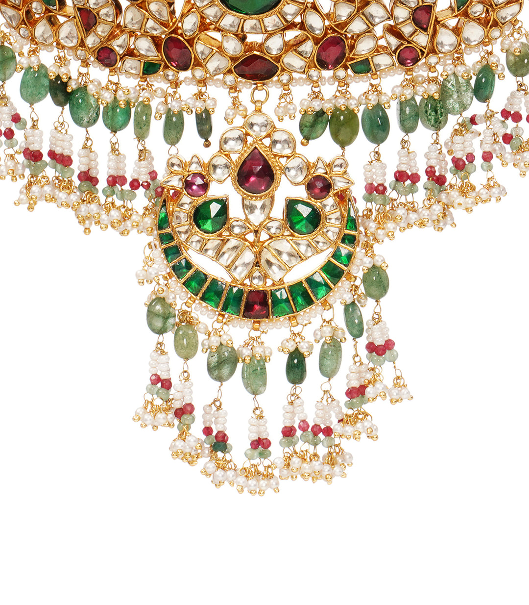 DAKSHITA RED&GREEN KUNDAN CHOKER