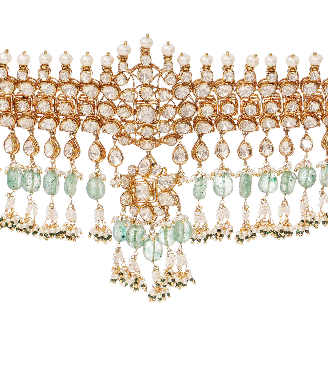 AASHIMA GREEN MOISSANITE NECKLACE SET