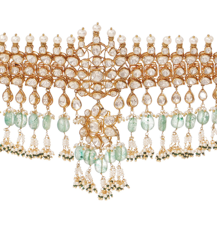 AASHIMA GREEN MOISSANITE NECKLACE SET