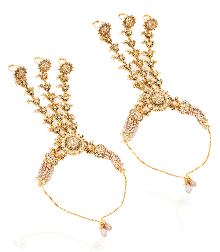 MOHANA WHITE KUNDAN HATHPHOOLS