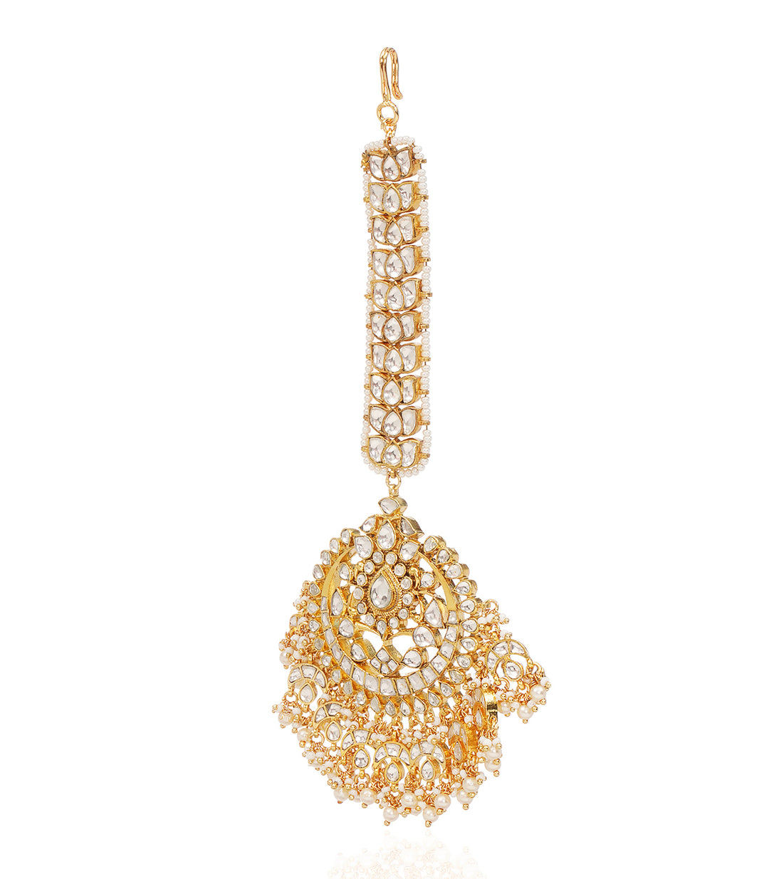 SAANVI WHITE KUNDAN TIKKA