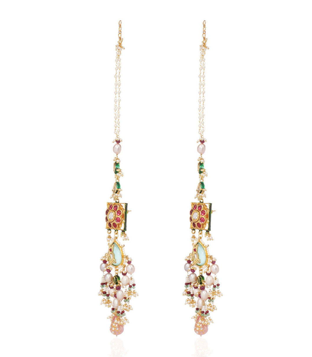 JYESHTHA RED KUNDAN STATEMENT EARRING