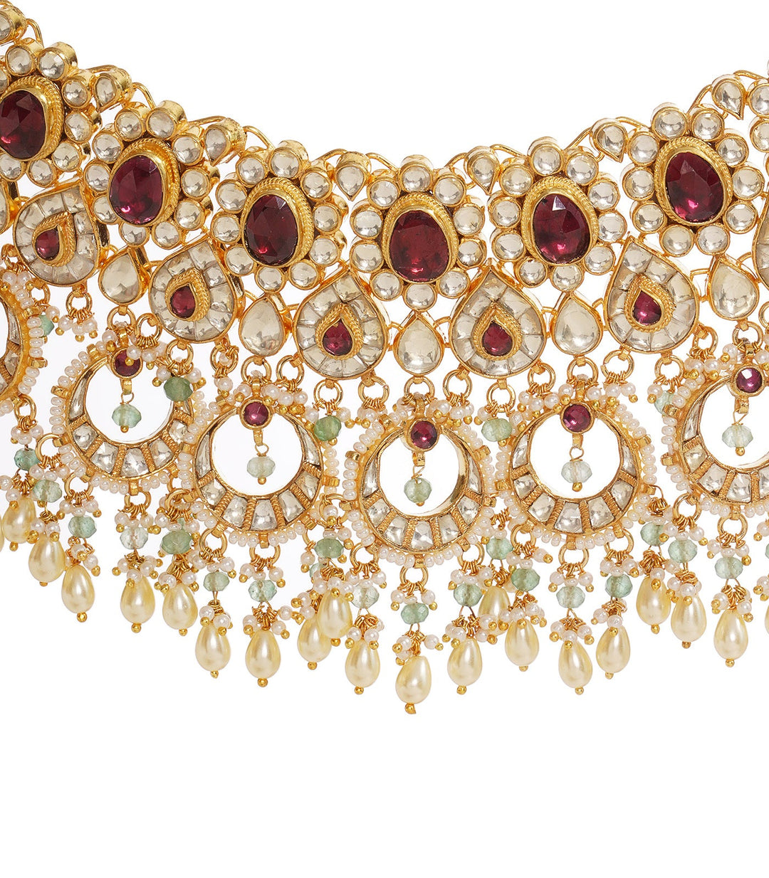 MAHITA RODO LIGHT KUNDAN NECKLACE SET
