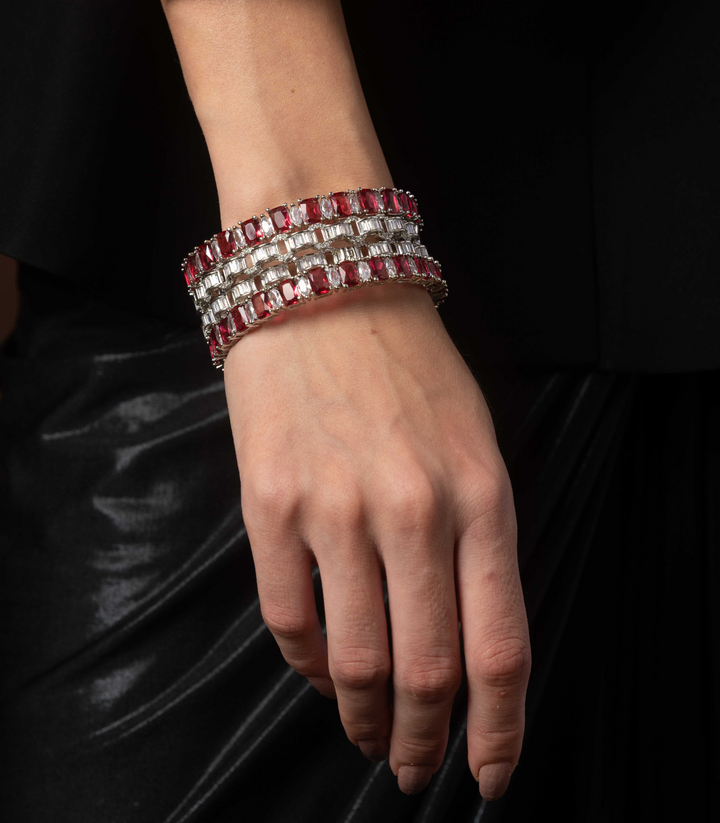 ALISA PINK ZIRCON BANGLES