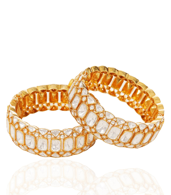NINA GOLD PLATED MOISSANITE BANGLES