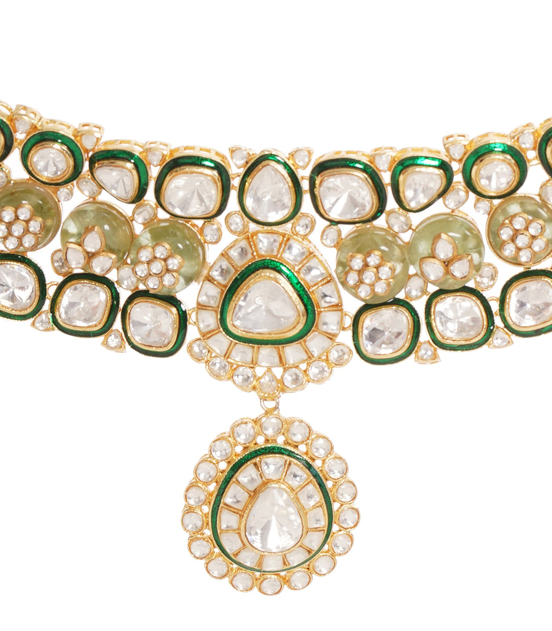IRA GREEN POLKI NECKLACE SET