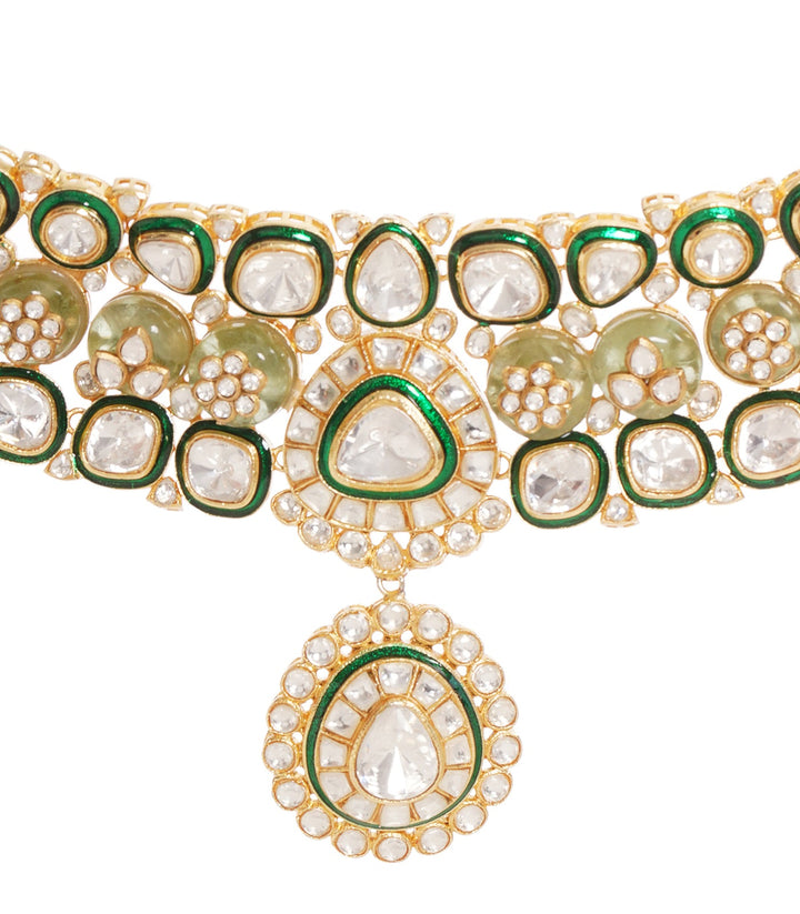 IRA GREEN POLKI NECKLACE SET