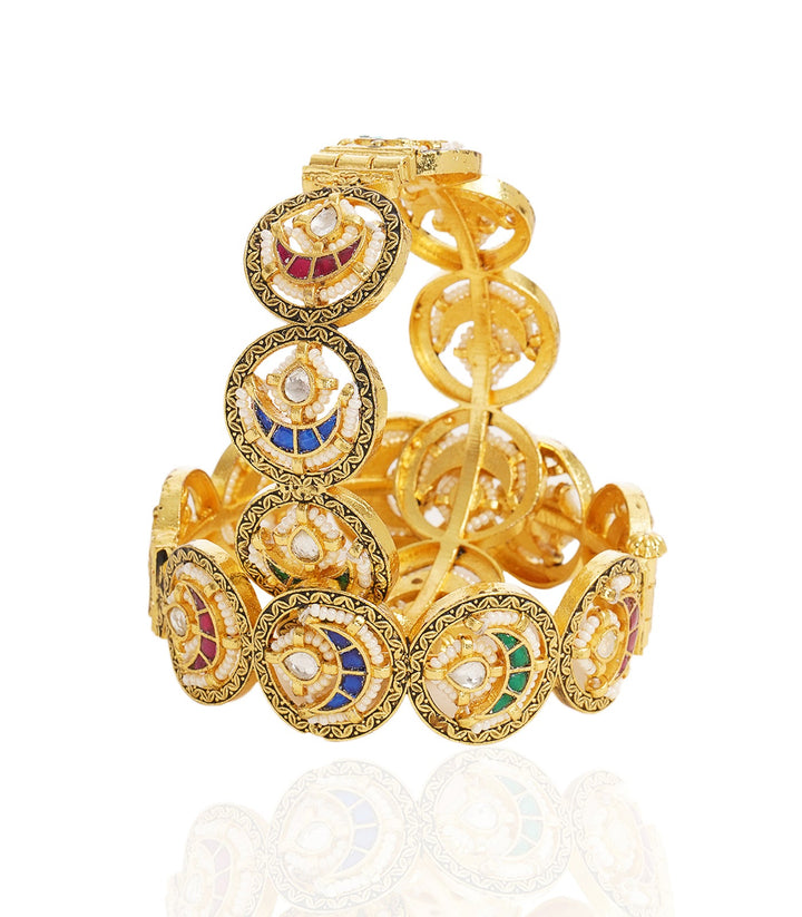 NEHA WHITE KUNDAN BANGLES