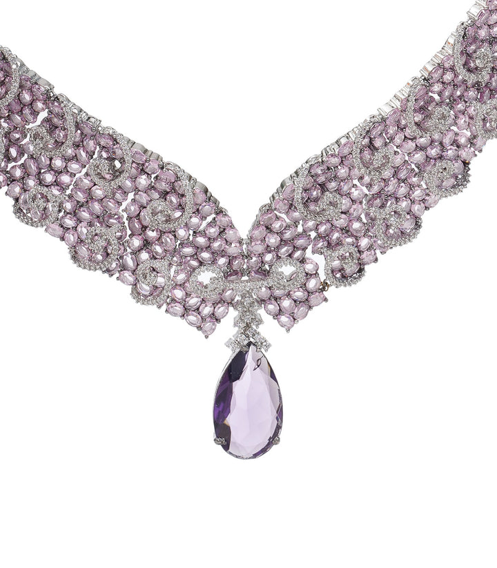 DIANA PURPLE ZIRCON NECKLACE SET