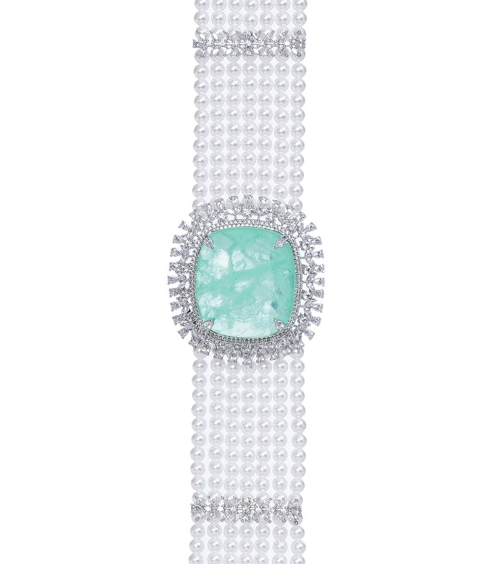 AIMEE MINT ZIRCON CHOKER