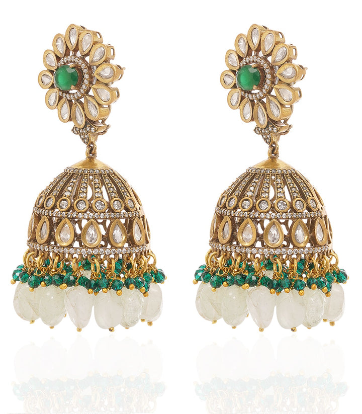 DHRUVI ANTIQUE FINISH POLKI JHUMKA